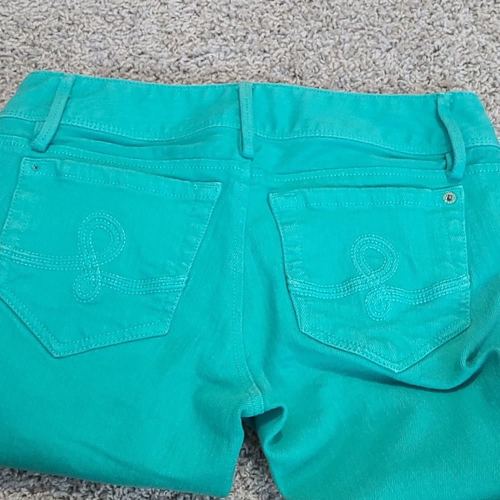 Lilly Pulitzer Skinny Jeans green sz 2 - Picture 2 of 6